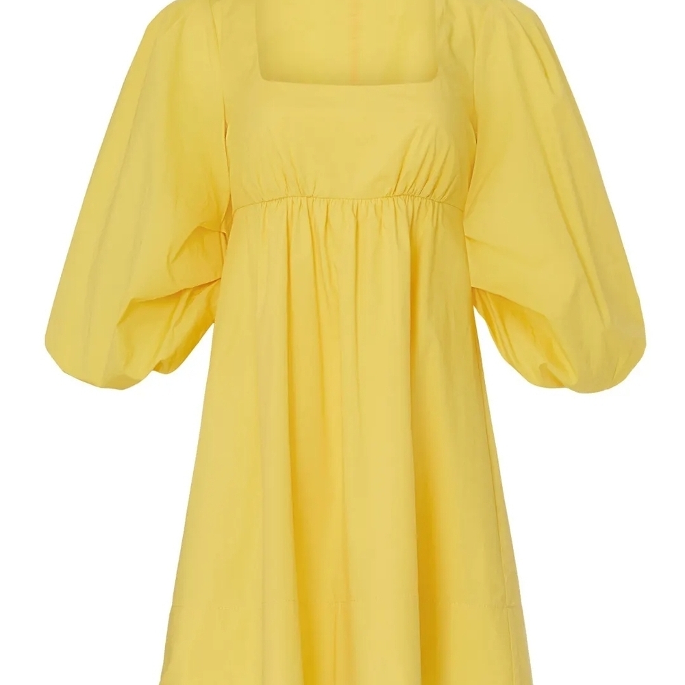 Yellow Puff Sleeve Women's Top